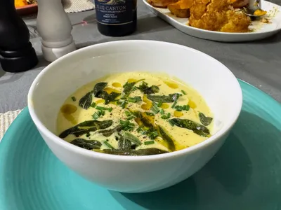Fish Soup With Chive Oil