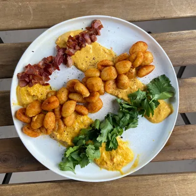 Gnocchi And Vegetable Puree