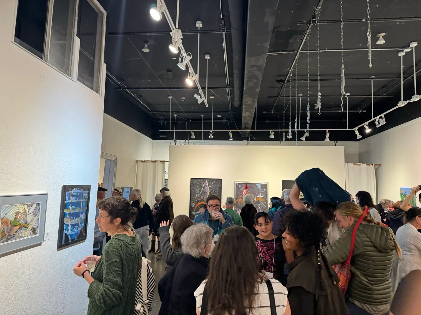 The opening night of Fantasy at Arc Gallery.