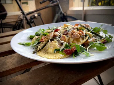 Ravioli And Pea Shoots 2