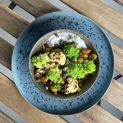 Romanesco And Rasin Salad
