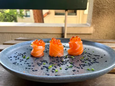 Salmon And Roe Sashimi