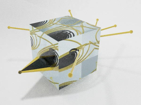 black hole glass block