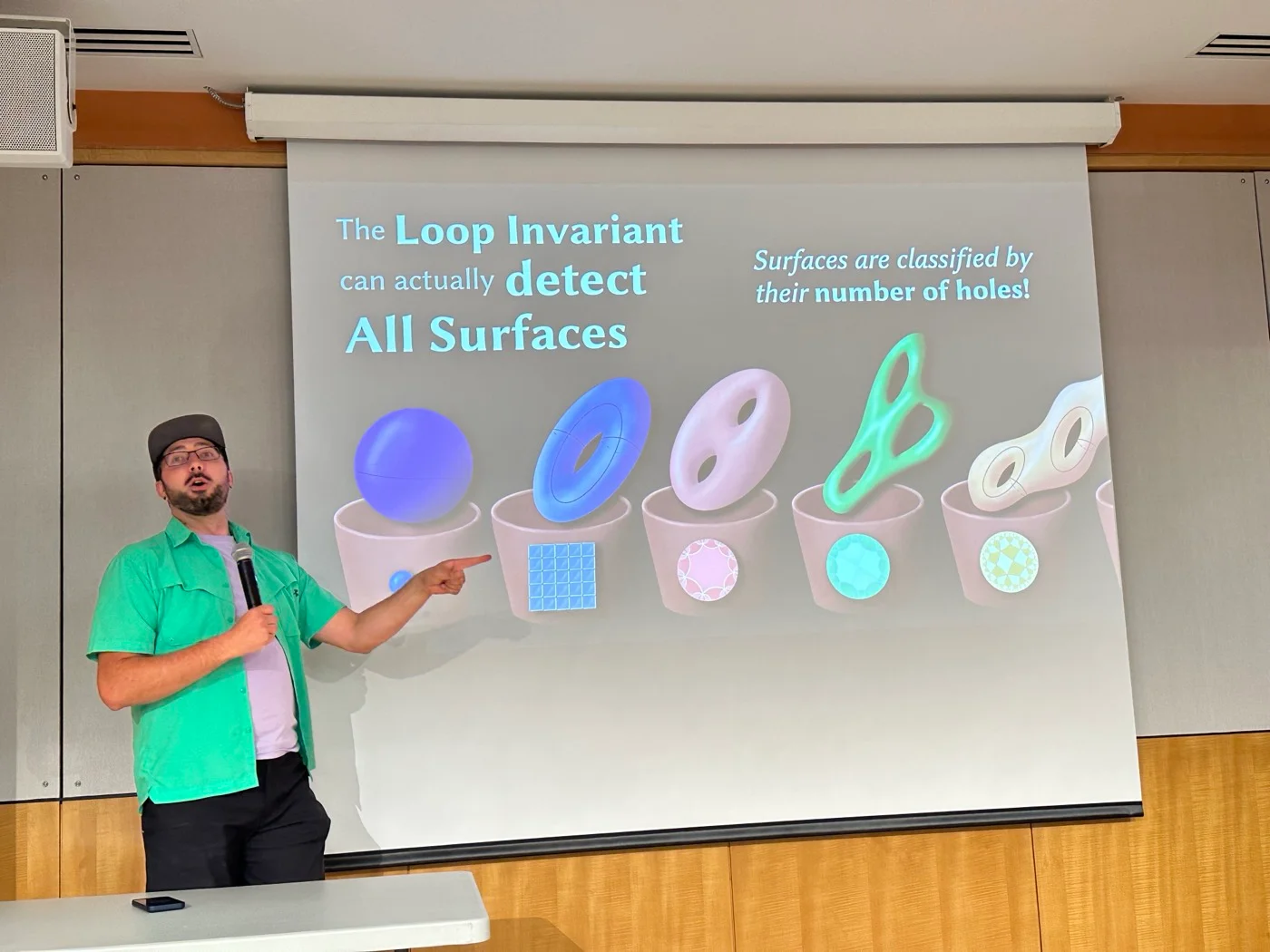 That same invariant classifies every surface by its number of holes.