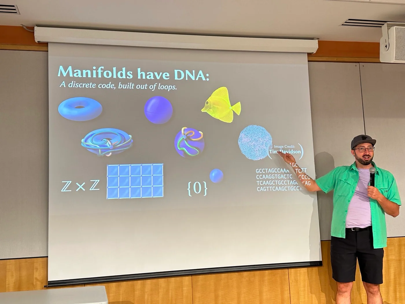 At the San Francisco Public Library, October 2023: the fundamental group as a discrete code built out of loops.