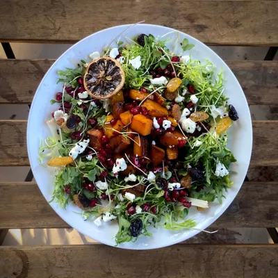 Squash And Pomegranate Salad