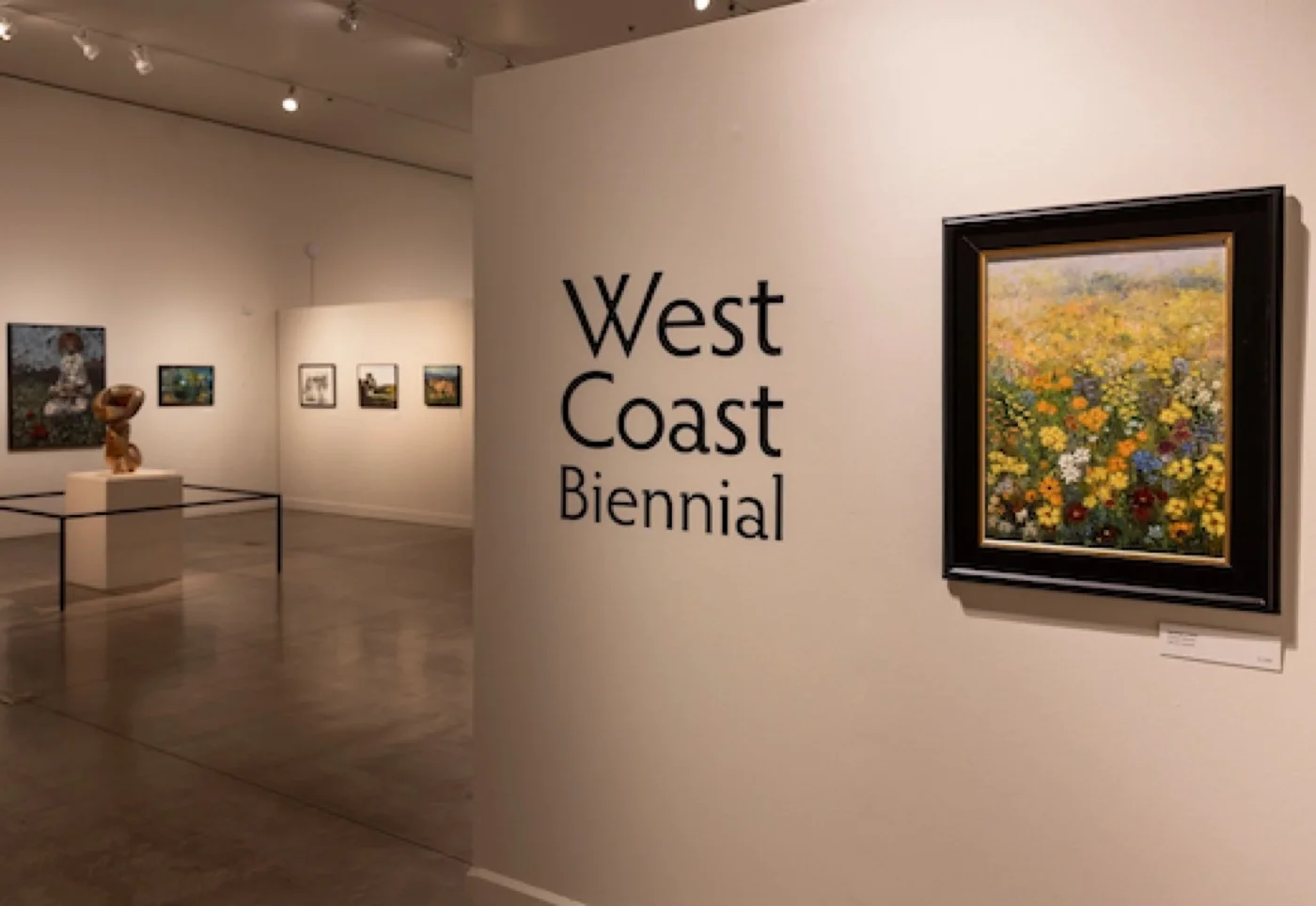 The title wall of the West Coast Biennial at Turtle Bay Exploration Park.