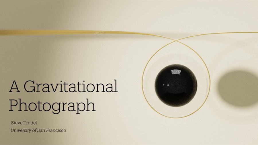 Title slide of A Gravitational Photograph