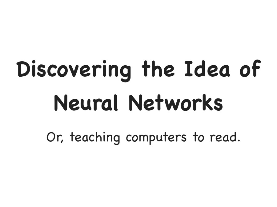 Title slide of Discovering Neural Networks
